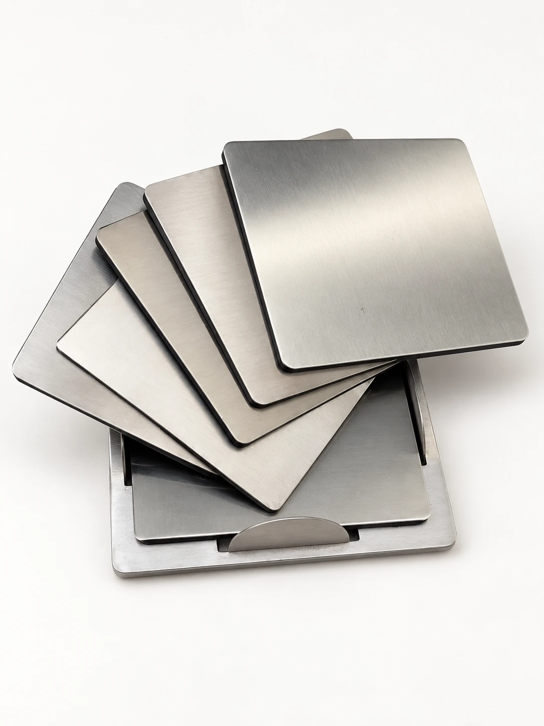 Brushed Steel Square Coaster - view 3
